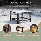 WestinTrends Malibu Set Conversazione da Esterno da 5 Pezzi con Tavolo Quadrato e Sedie Adirondack in HDPE