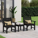 WestinTrends Malibu Set di 3 Sedie da Giardino Adirondack in HDPE con Tavolino Laterale Quadrato Adirondack per Esterni