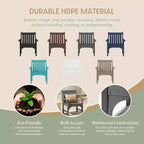 WestinTrends Malibu Set di 3 Sedie da Giardino Adirondack in HDPE con Tavolino Laterale Quadrato Adirondack per Esterni