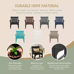 WestinTrends Malibu Set di 3 Sedie da Giardino Adirondack in HDPE con Tavolino Laterale Quadrato Adirondack per Esterni