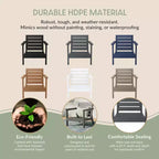 WestinTrends Avalon Outdoor Patio HDPE Deep Seating Armchair (Set of 2)