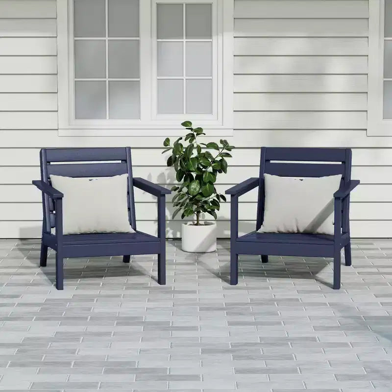 WestinTrends Avalon Outdoor Patio HDPE Deep Seating Armchair (Set of 2)