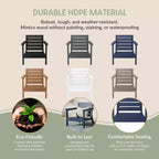 WestinTrends Avalon Outdoor Patio HDPE Deep Seating Armchair (Set of 2)