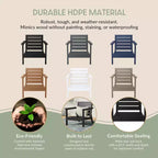 WestinTrends Avalon Outdoor Patio HDPE Deep Seating Armchair (Set of 2)