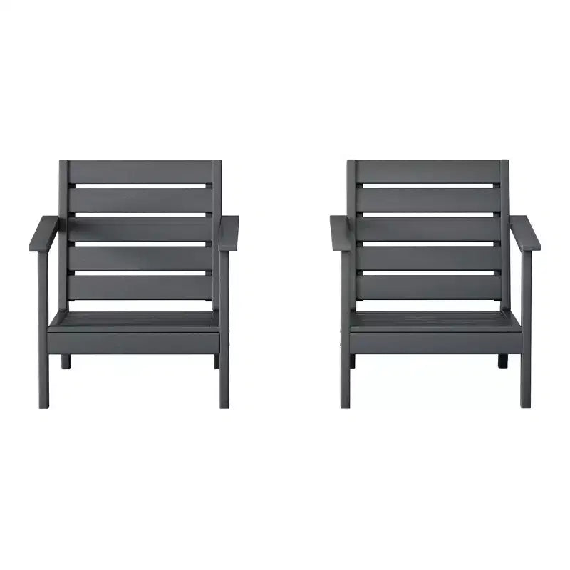 WestinTrends Avalon Poltrona da Esterno in HDPE con Seduta Profonda (Set da 2)