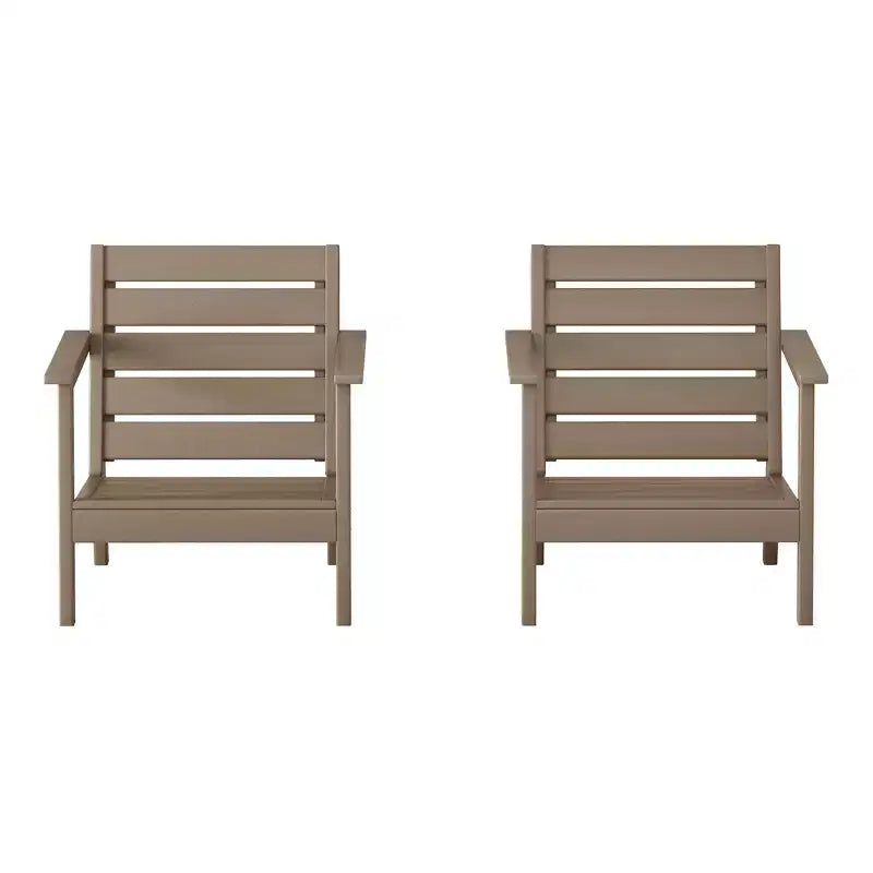 WestinTrends Avalon Poltrona da Esterno in HDPE con Seduta Profonda (Set da 2)