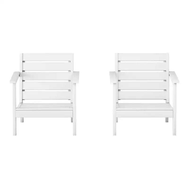 WestinTrends Avalon Poltrona da Esterno in HDPE con Seduta Profonda (Set da 2)
