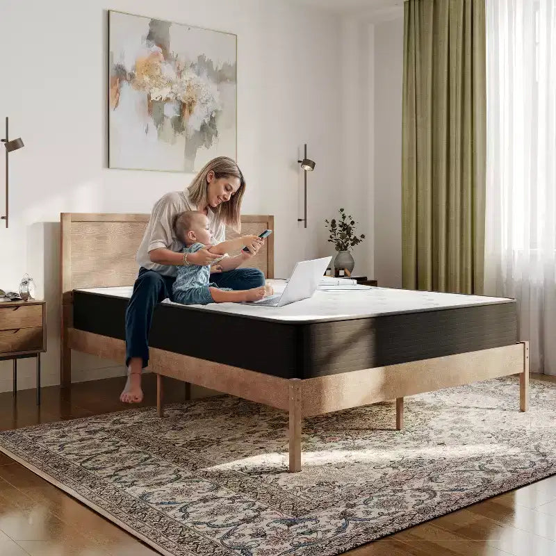 Flash Furniture Materasso Ibrido Dream con Gel Rinfrescante, Schiuma CertiPUR-US e Molle Insacchettate, Altezza 25 cm, in Scatola