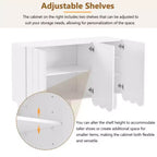 Living Room Storage: Cream Minimalist Shoe Cabinet with Adjustable Shelf