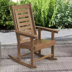 Outsunny Outdoor Rocking Chairs Set of 2, HDPE Patio Rockers with 28 High Back, Wide Armrests and Slatted Seat for Porch Backyard Balcony