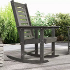 Outsunny Outdoor Rocking Chairs Set of 2, HDPE Patio Rockers with 28 High Back, Wide Armrests and Slatted Seat for Porch Backyard Balcony