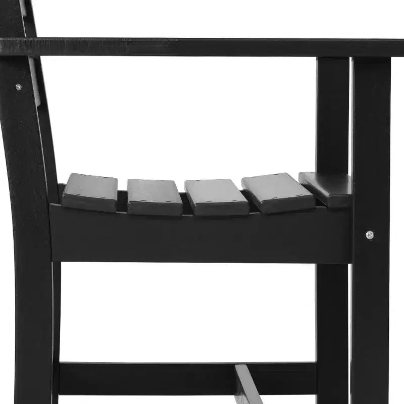 Sedia da pranzo classica con braccioli WestinTrends Ashore per esterni in HDPE, colore bianco