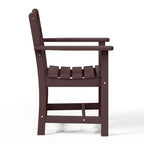 Sedia da pranzo classica con braccioli WestinTrends Ashore per esterni in HDPE, colore bianco