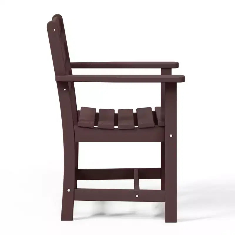 Sedia da pranzo classica con braccioli WestinTrends Ashore per esterni in HDPE, colore bianco
