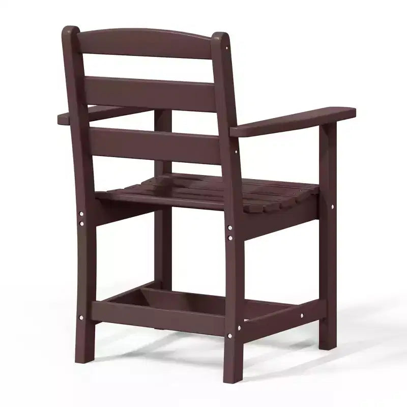 Sedia da pranzo classica con braccioli WestinTrends Ashore per esterni in HDPE, colore bianco