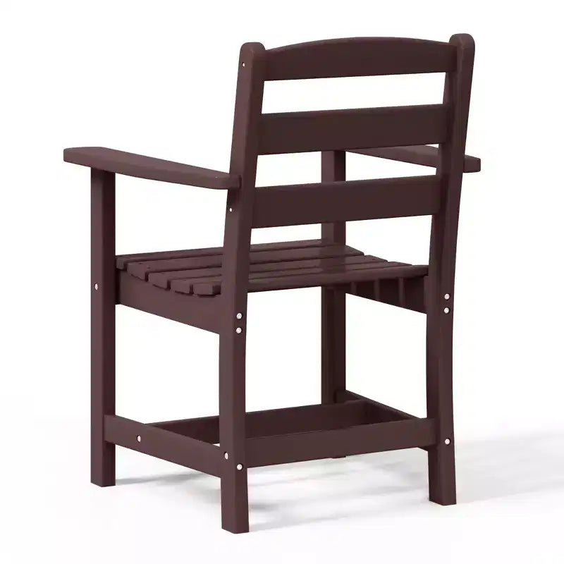 Sedia da pranzo classica con braccioli WestinTrends Ashore per esterni in HDPE, colore bianco