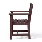 Sedia da pranzo classica con braccioli WestinTrends Ashore per esterni in HDPE, colore bianco