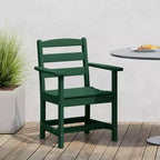 Sedia da pranzo classica con braccioli WestinTrends Ashore per esterni in HDPE, colore bianco
