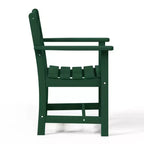 Sedia da pranzo classica con braccioli WestinTrends Ashore per esterni in HDPE, colore bianco