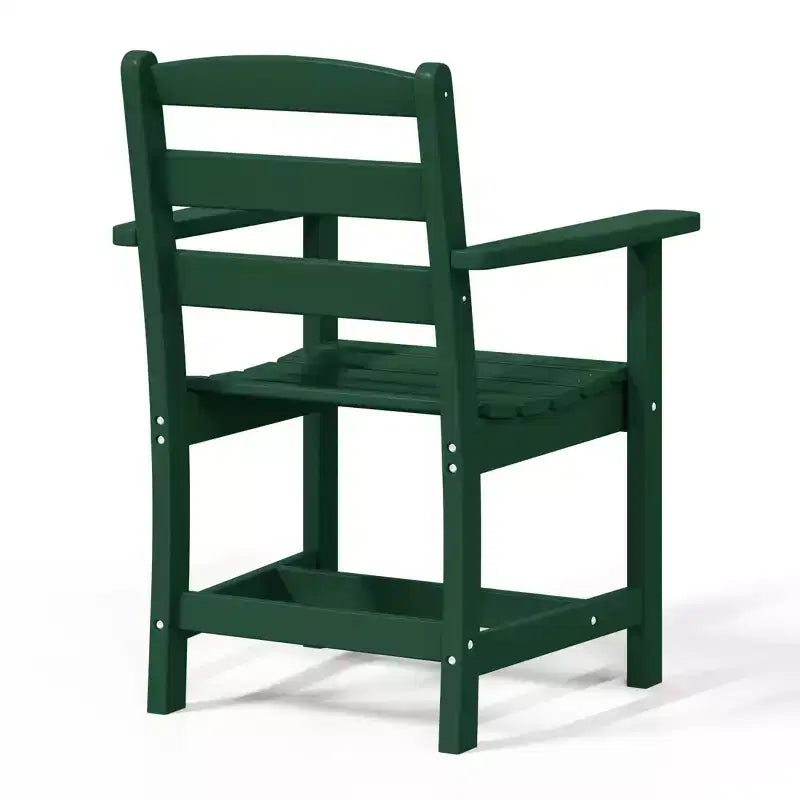 Sedia da pranzo classica con braccioli WestinTrends Ashore per esterni in HDPE, colore bianco