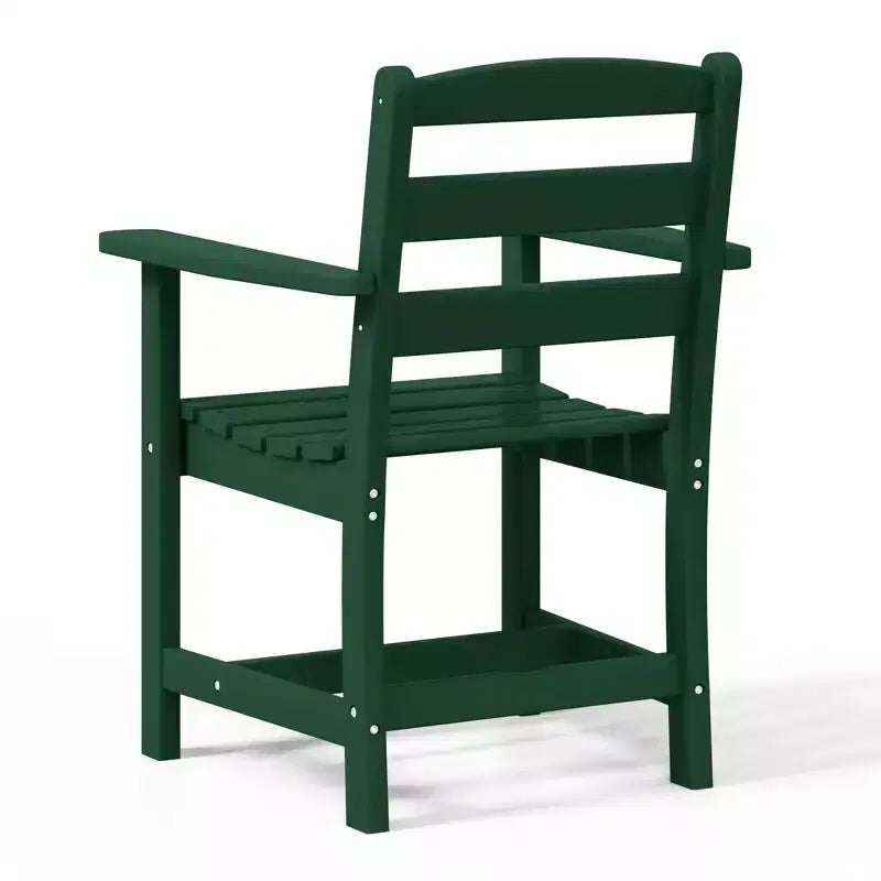 Sedia da pranzo classica con braccioli WestinTrends Ashore per esterni in HDPE, colore bianco