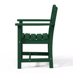 Sedia da pranzo classica con braccioli WestinTrends Ashore per esterni in HDPE, colore bianco