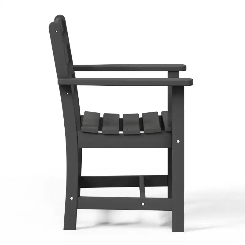 Sedia da pranzo classica con braccioli WestinTrends Ashore per esterni in HDPE, colore bianco