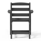 Sedia da pranzo classica con braccioli WestinTrends Ashore per esterni in HDPE, colore bianco