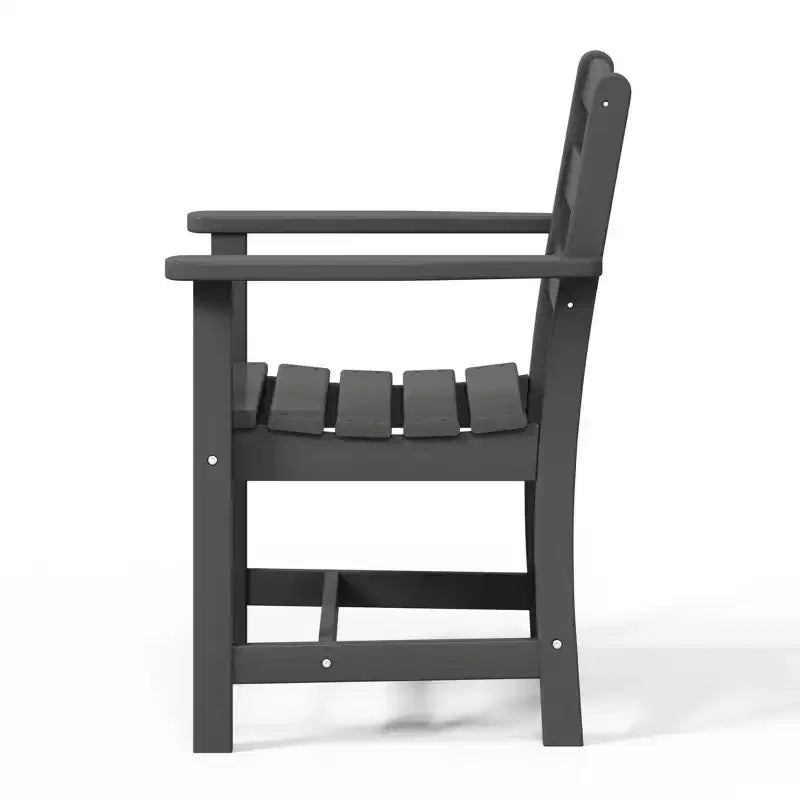 Sedia da pranzo classica con braccioli WestinTrends Ashore per esterni in HDPE, colore bianco