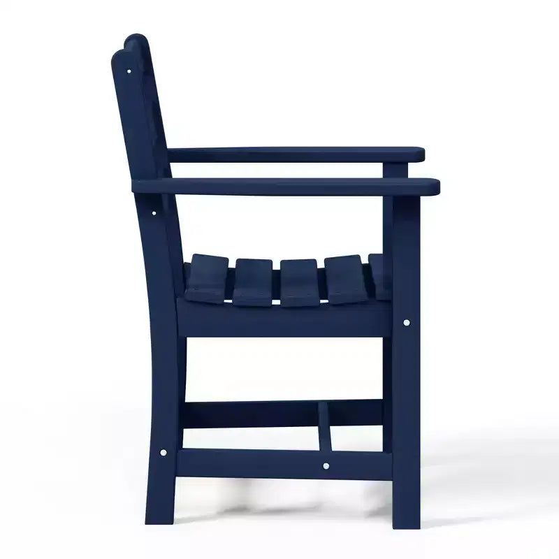 Sedia da pranzo classica con braccioli WestinTrends Ashore per esterni in HDPE, colore bianco
