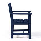 Sedia da pranzo classica con braccioli WestinTrends Ashore per esterni in HDPE, colore bianco