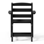 Sedia da pranzo classica con braccioli WestinTrends Ashore per esterni in HDPE, colore bianco