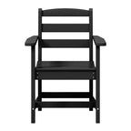 WestinTrends Ashore Outdoor HDPE Patio Classic Dining Arm Chair, White