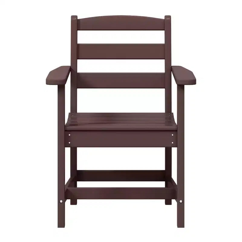 Sedia da pranzo classica con braccioli WestinTrends Ashore per esterni in HDPE, colore bianco