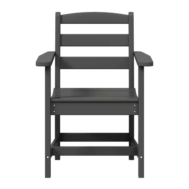 Sedia da pranzo classica con braccioli WestinTrends Ashore per esterni in HDPE, colore bianco