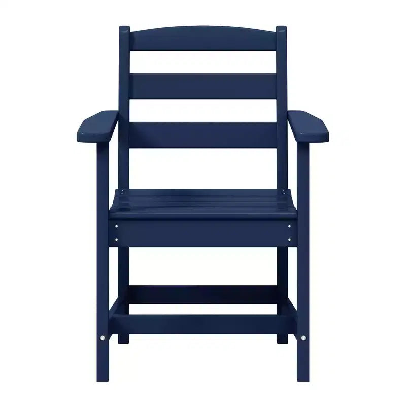 Sedia da pranzo classica con braccioli WestinTrends Ashore per esterni in HDPE, colore bianco