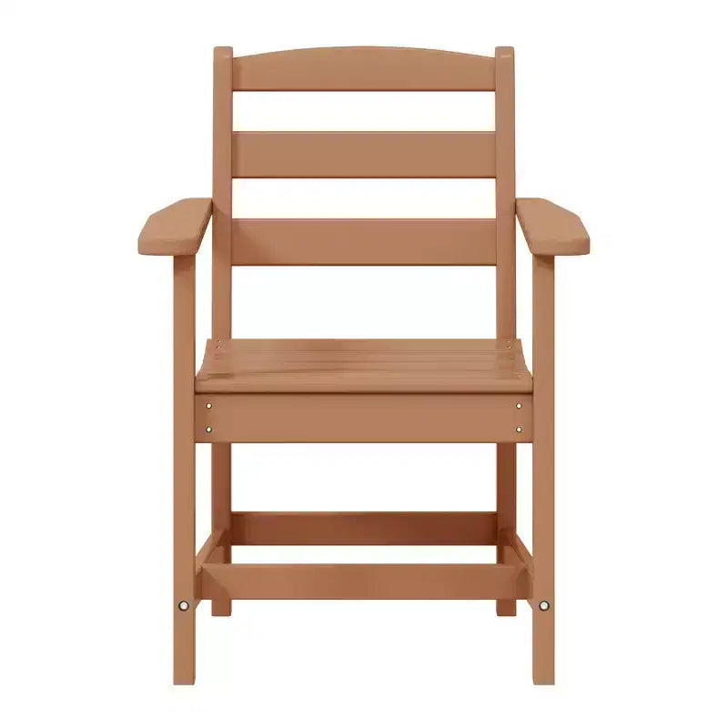 Sedia da pranzo classica con braccioli WestinTrends Ashore per esterni in HDPE, colore bianco