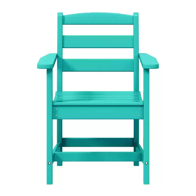 Sedia da pranzo classica con braccioli WestinTrends Ashore per esterni in HDPE, colore bianco