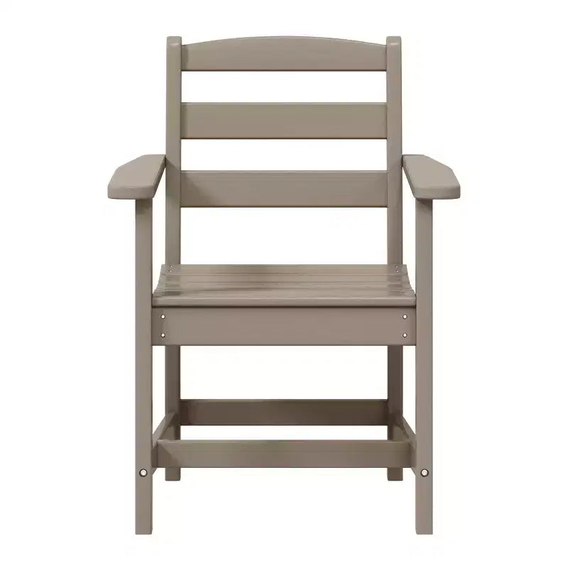 Sedia da pranzo classica con braccioli WestinTrends Ashore per esterni in HDPE, colore bianco