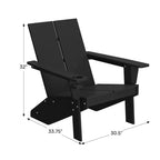 WestinTrends Riviera Outdoor HDPE Modern Adirondack Chair with Cup Holder, White