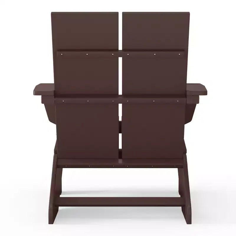 WestinTrends Riviera Outdoor HDPE Modern Adirondack Chair with Cup Holder, White