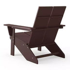 WestinTrends Riviera Outdoor HDPE Modern Adirondack Chair with Cup Holder, White