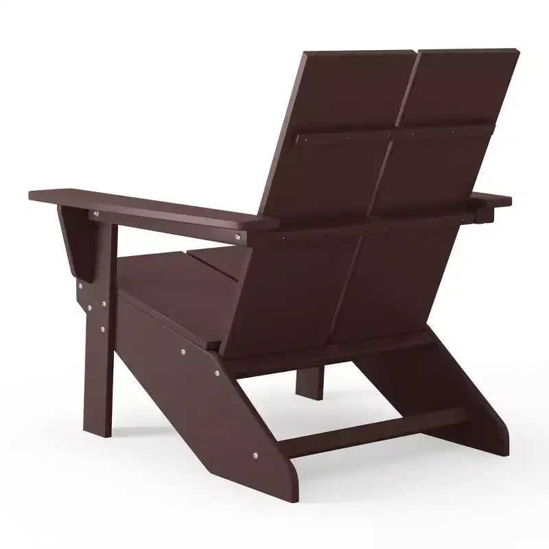 WestinTrends Riviera Outdoor HDPE Modern Adirondack Chair with Cup Holder, White