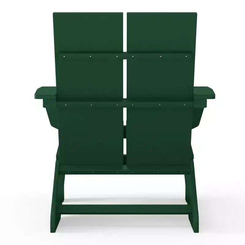 WestinTrends Riviera Outdoor HDPE Modern Adirondack Chair with Cup Holder, White