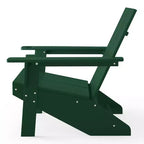 WestinTrends Riviera Outdoor HDPE Modern Adirondack Chair with Cup Holder, White