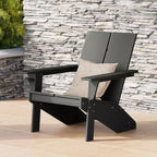 WestinTrends Riviera Outdoor HDPE Modern Adirondack Chair with Cup Holder, White