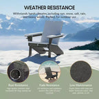 WestinTrends Riviera Outdoor HDPE Modern Adirondack Chair with Cup Holder, White