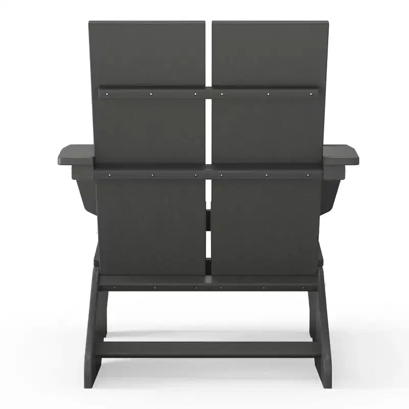 WestinTrends Riviera Outdoor HDPE Modern Adirondack Chair with Cup Holder, White