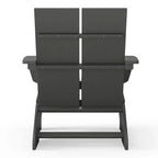 WestinTrends Riviera Outdoor HDPE Modern Adirondack Chair with Cup Holder, White