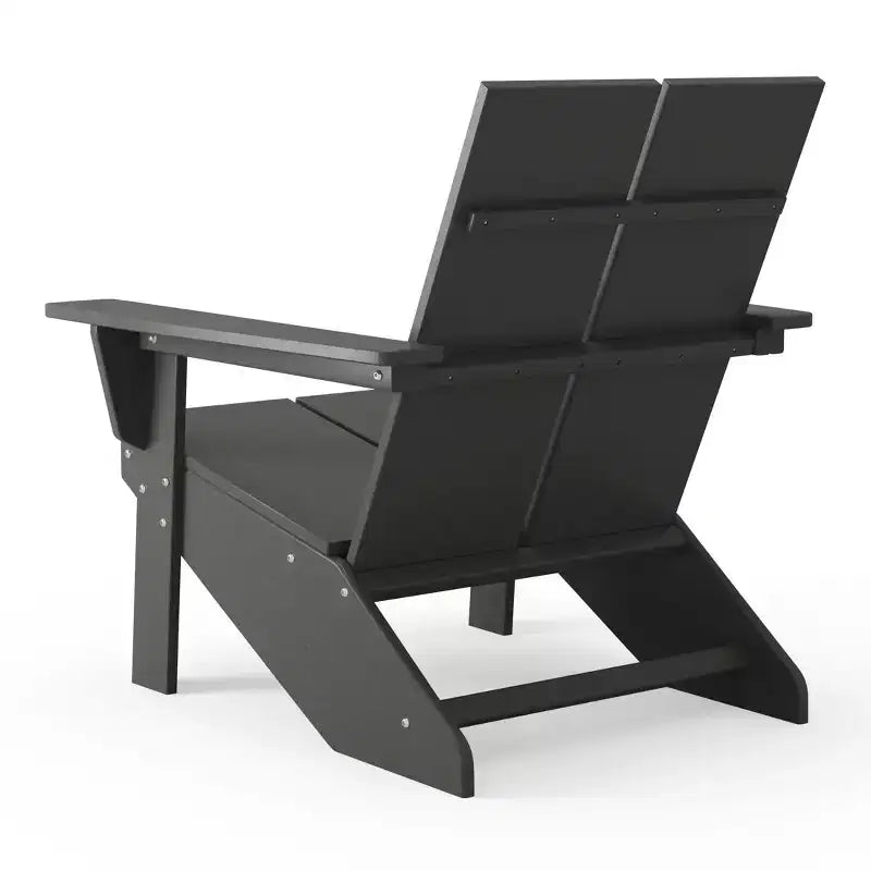 WestinTrends Riviera Outdoor HDPE Modern Adirondack Chair with Cup Holder, White